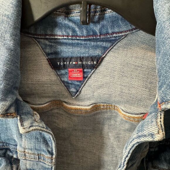 Tommy Hilfiger Cropped Jean Jacket Size XS Light Wash - Picture 5 of 12